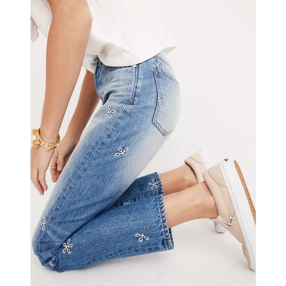 Madewell Perfect Summer Jean Daisy Embroidered